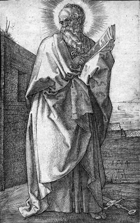 D&uuml;rer, Albrecht(Norimberga 1471 - 1528)SAN PAOLO. 1514Bulino. mm 116x73....