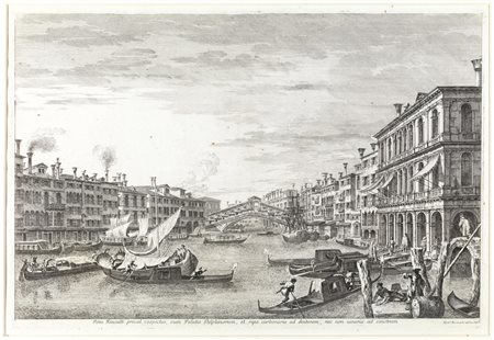 Marieschi, Michele(Venezia 1710 - 1743)IL PONTE DI RIALTO DA SUDAcquaforte....