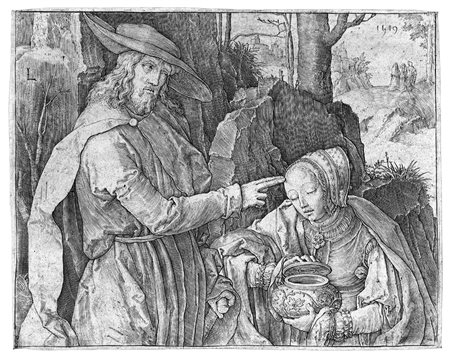 Van Leyden, Lucas(Leida 1494 - 1533)NOLI ME TANGERE. 1519Bulino. mm 135x166....
