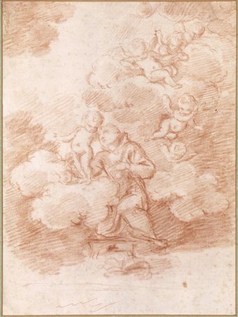 [attribuito a] Gessi, Giovanni Francesco(Bologna 1588 - 1649)ASCENSIONE DI UN...