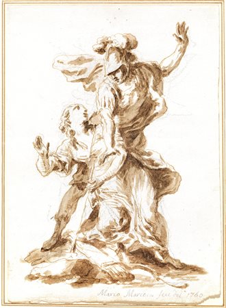 Marcola, Marco(Verona 1740-1793)RINALDO E ARMIDAdisegno su carta, cm...