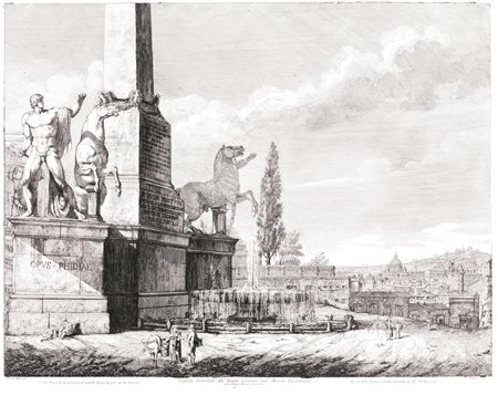 Rossini, Luigi(Ravenna 1790 - Roma 1857)VEDUTA GENERALE DEI GRAN COLOSSI SUL...