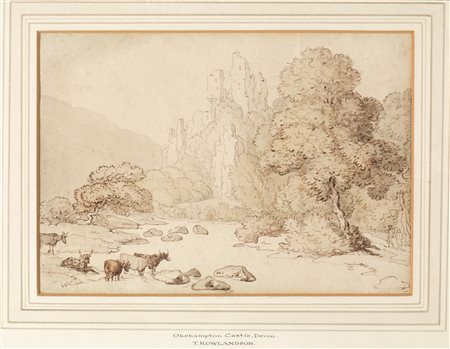 Rowlandson, Thomas(Londra 1756 - 1827)OKEHAMPTON CASTLE, DEVONAcquerello. mm...