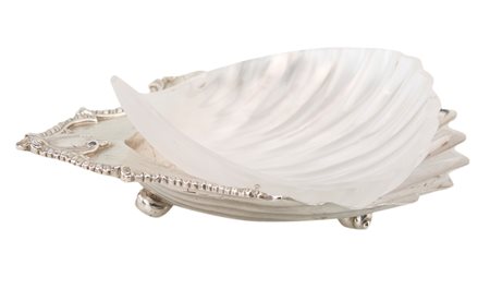 Portasapone in argento 925 a forma di conchiglia, Londra 1796