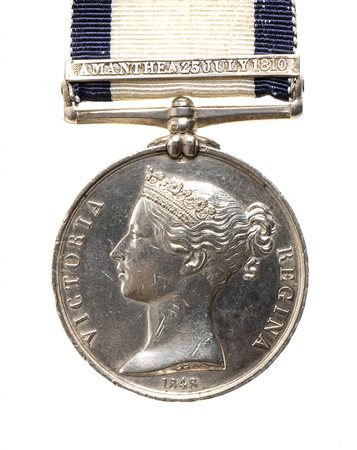 REGNO UNITO - NAVAL SERVICE MEDAL 1793-1840, AMANTTHEA, 25 JULY 1810