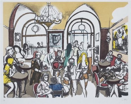 Renato Guttuso "Caffè greco" 1983