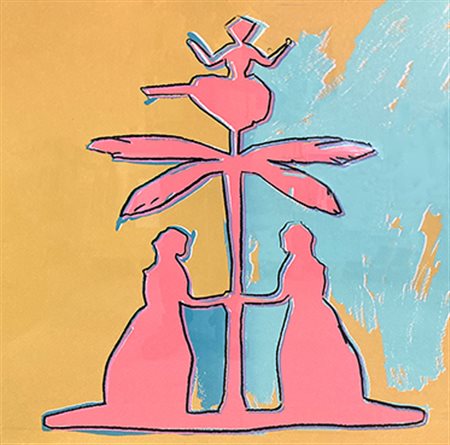 Andy Warhol Two girls around tree