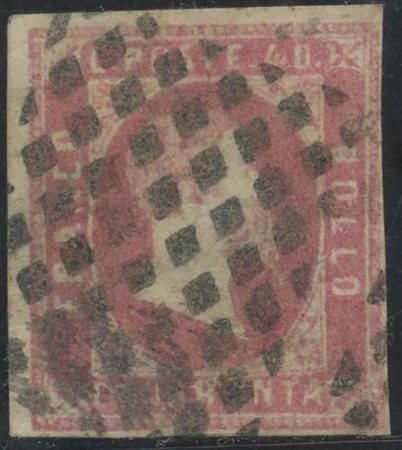 1851, 40c Rosa. N.3. (B) (8000)