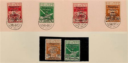 1920, Em. Reggenza Italiana del Carnaro, N.143/146 + espressi 3/4, usati.