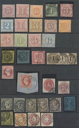 1850, Interessante selezione di antichi stati tedeschi.