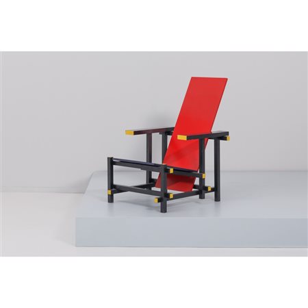 GERRIT RIETVELD, Riedizione poltrona ‘RED END BLUE CHAIR'