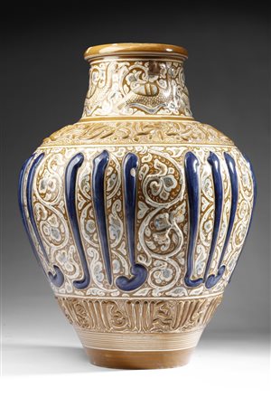  Arte Islamica - Grande e raro vaso Cantagalli in stile Kashan
Italia, Firenze, XIX secolo .