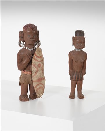  Arte africana - Due figurine in legno
Rep.Dem.Congo (?).