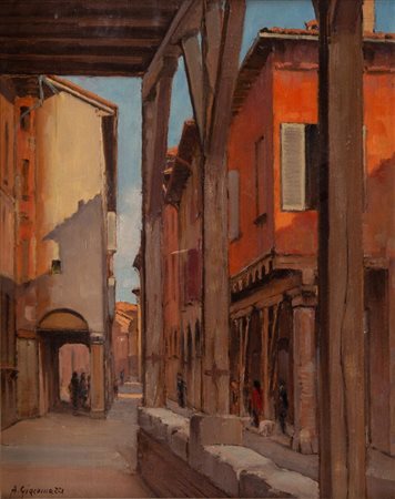 ALBERTO GIACOMAZZI (Venezia 1890 - Bologna 1969) "Bologna, Via Marsala",...