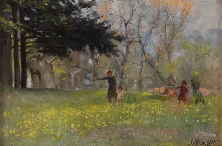 GIUSEPPE MAGNI (Pistoia 1869 - Firenze 1956) "Primavera nel bosco", 1944....