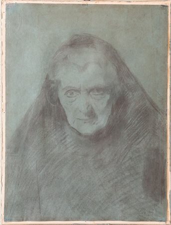 ALESSANDRO SCORZONI (Bologna 1589 - 1933) "Mia madre", 1907. Disegno su...