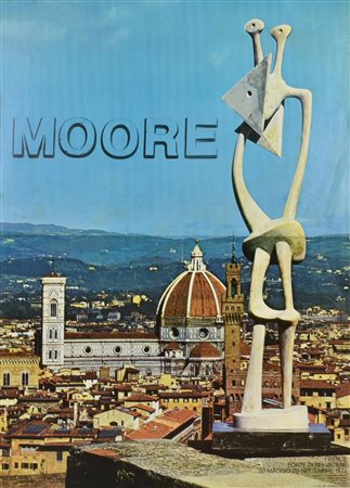 MOORE manifesto, 100x68 cm realizzato da Mario Mariotti in collaborazione con...