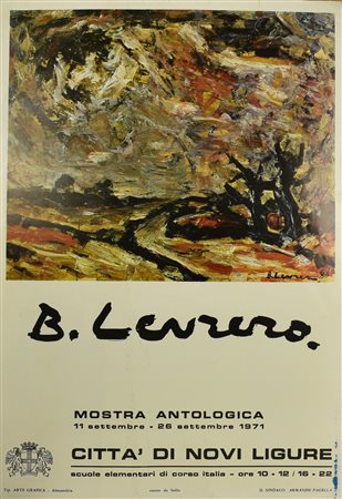 LEVRERO BEPPE manifesto, 100x70 cm Realizzato dalla citta' di Novi Ligure in...