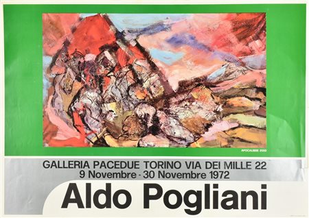 ALDO POGLIANI manifesto, 48x68 cm realizzato da Errepi, Milano per la mostra...