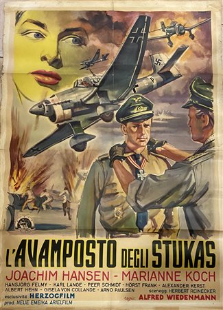 L'AVAMPOSTO DEGLI STUKAS manifesto cinematografico, 138x90 cm Realizzato da...