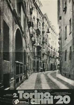 TORINO ANNI 20 manifesto, 100x70 cm realizzato da Mario Gabinio per la mostra...