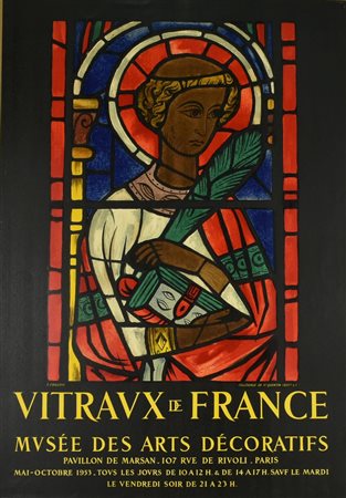 VITRAUX DE FRANCE manifesto, 70x48 cm Realizzato dal Musee des Arts...