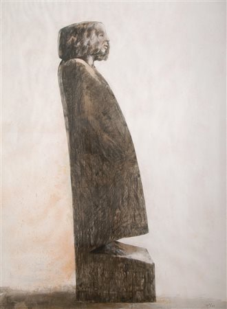 Giuliano Vangi, Giuliano Vangi Donna in piedi (Studio per legno policromo)