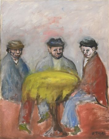 Ottone Rosai, Ottone Rosai Uomini al tavolo, 1956