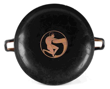ATTIC RED-FIGURE KYLIX Manner of Painters Epeleios or Euergides, ca. 510 -...
