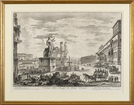 Giovanni Battista Piranesi Veduta della piazza di Monte cavallo
Tiratura coeva
H