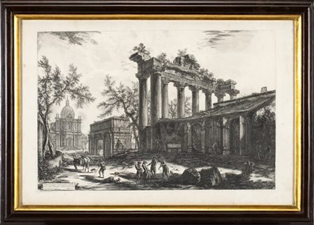 Giovanni Battista Piranesi Tempio di Saturno con l'Arco di Settimio Severo
Acqua