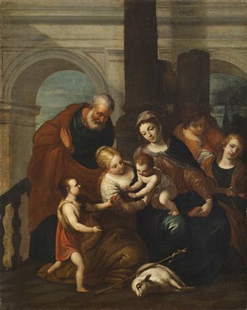 Scuola veneta del secolo XVII

Sacra Famiglia con San Giovannino e Santa Cateri