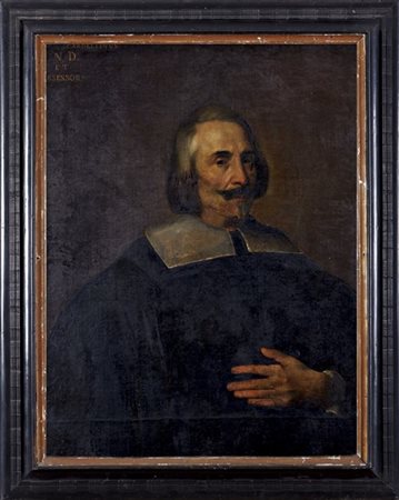 Scuola del secolo XVII

Ritratto di gentiluomo a mezzo busto
Olio su tela, cm 8