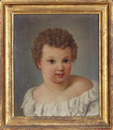 Gabriela Assandry "Ritratti di bambini" due dipinti ad olio su tavola (cm 26x22)