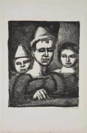 Georges Rouault , Parigi 1871 , 1958 "Trio" (dalla serie "Saltimbanchi")...