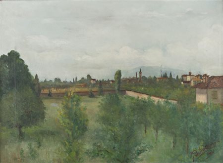 Francesco De Rocchi , Saronno 1902 , Milano 1978 "Paesaggio" 1925 olio su...