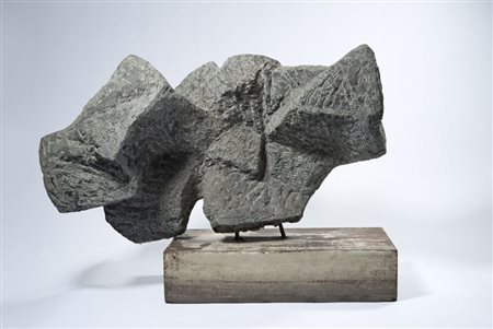 Giancarlo Sangregorio , Milano 1925 , "Senza titolo" scultura in pietra su...