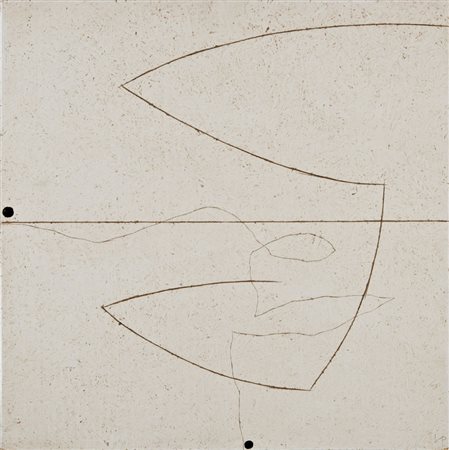 Victor Pasmore , Chelsham 1908 , Gudja 1998 "Linear Image" 1972 olio su...