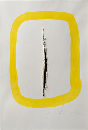 Lucio Fontana , Rosario Di Santa Fé 1899 , Comabbio 1968 "Concetto spaziale"...