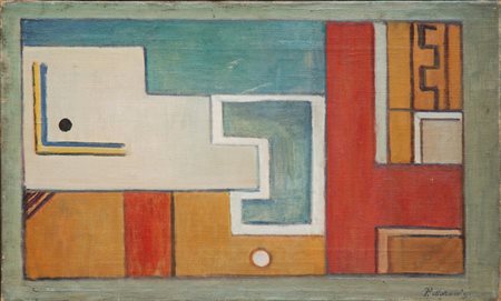 Piero Marussig , Trieste 1897 , Pavia 1937 "Composizione" 1935 olio su tela,...