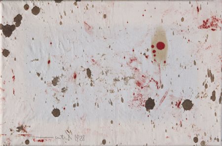 Hermann Nitsch , Vienna 1938 , "2 Schuttbilder" 1988 olio e sangue su tela,...