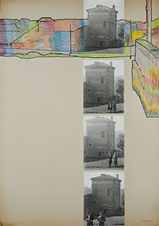 Renato Mambor , Roma 1936 , "Senza titolo" 1969 tecnica mista e collage su...