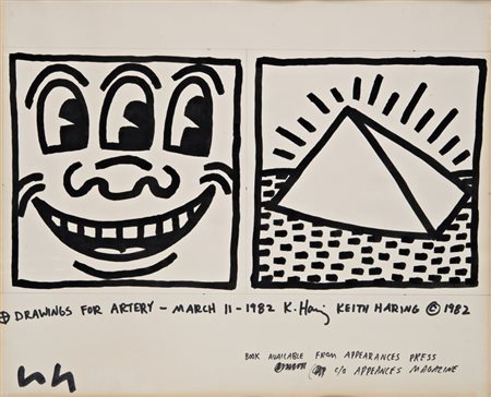 Keith Haring , Reading 1958 , New York 1990 "Drawings for Artery" 1982...