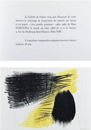 HANS HARTUNG<BR>Lipsia (Germania) 1904 - 1989 Antibes (Francia)<BR>"P97" 1961