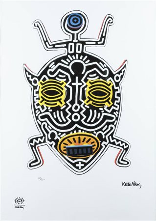 KEITH HARING<BR>Reading (USA) 1958 –1990 New York (USA)<BR>"Maschera africana"