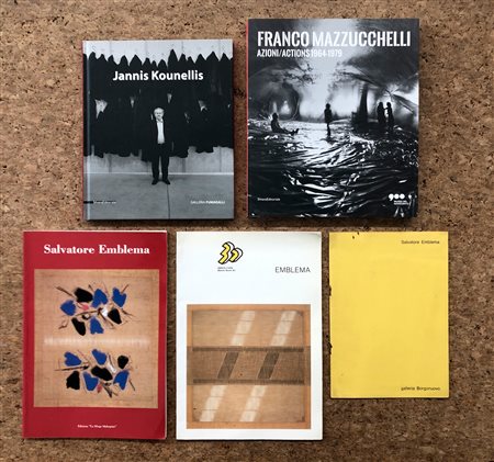 ARTE ITALIANA DEL DOPOGUERRA (EMBLEMA, KOUNELLIS E MAZZUCCHELLI) - Lotto unico di 5 cataloghi