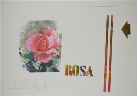 Mario Borgese ROSA serigrafia su carta, cm 50x70 firma e data eseguito nel 1981