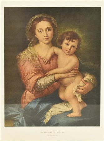 LA VERGINE CON FIGLIO particolare da B. E. Murillo (1617 -1682) Firenze...