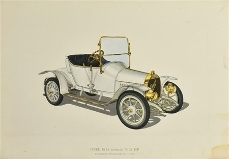 OPEL 1912 raffigurante Opel 1912 modello 5/12 HP, edizioni Pininfarina 1966...