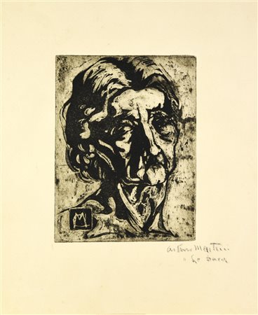 Arturo Martini LA MADRE cheramografia, cm 20x15,5, su foglio cm 34,5x29...